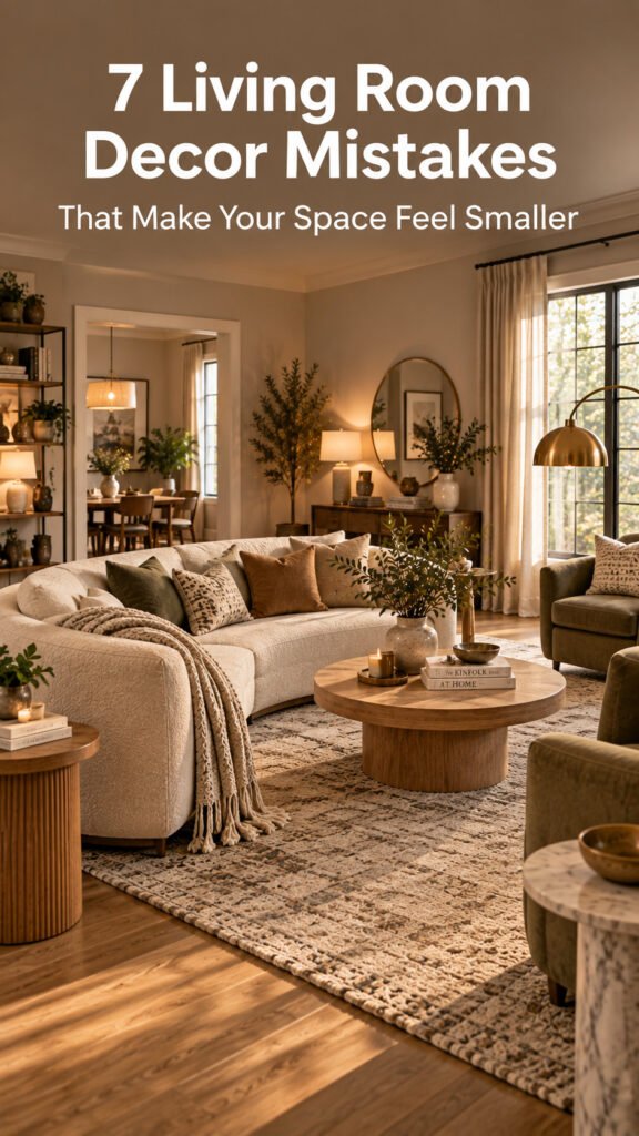Living room decor mistakes that make a space feel smaller